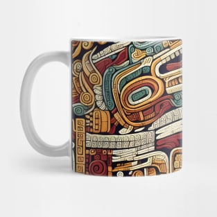 Mystical Echoes: Maya Art Revived in Vibrant Illustrations Mug